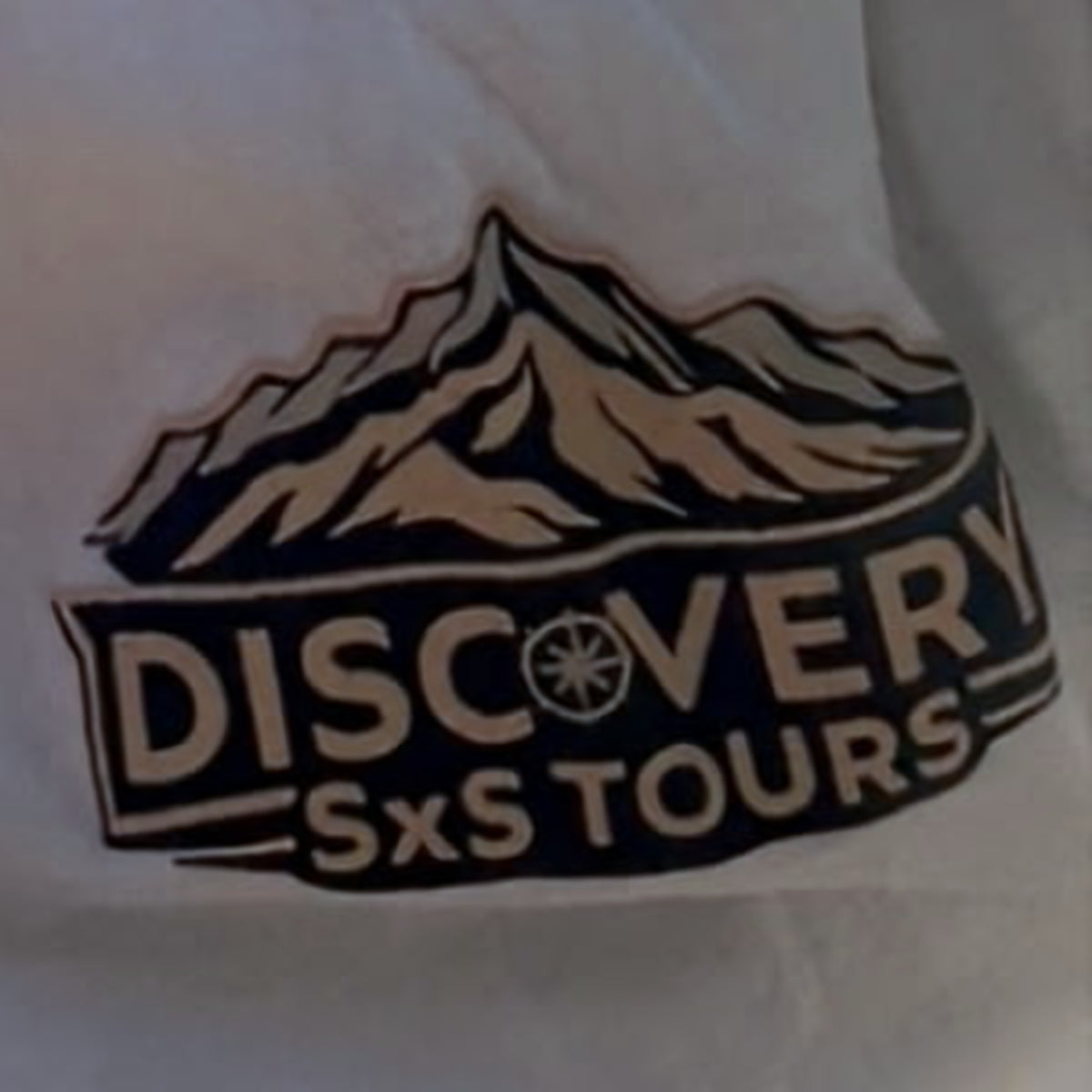 Discovery SXS tee chest print close-up